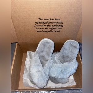 BRAND NEW GREY SLIPPERS